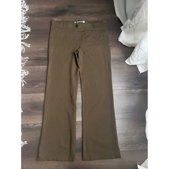 BETABRAND Olive Green Pull On Ponte Straight Leg - Picture 1 of 3